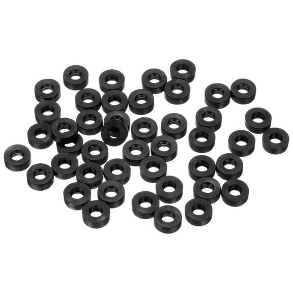 Uxcell 120-Pack Black Rubber Washer Assorted Kit, 6mm ID 13mm OD 4.5mm Thickness Rubber Flat Washer for Garden Hoses