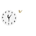 thumbnail image 1 of Reloj de pared,Reloj de pared con bailarina,reloj decorativo colgante.,Relojes de pared silenciosos Reloj decorativo de tiempo silencioso,Figura de pájaros,Figura de pájaro dorado,decoración, 1 of 8