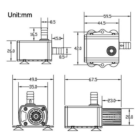 

12V Mini Brushless Water Water For Pool Garden