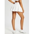 thumbnail image 4 of BALEAF Women's Tennis Skirts High Waisted Tummy Control Flowy Pleated Golf Skorts Skirts for Women Lightweight with Shorts 2 Inner Pockets White L, 4 of 6