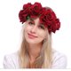 thumbnail image 4 of Diadema de corona de flor de rosa, diadema de pelo de boda para mujer, diadema de pelo de niña para viajes de boda de fiesta, 4 of 5