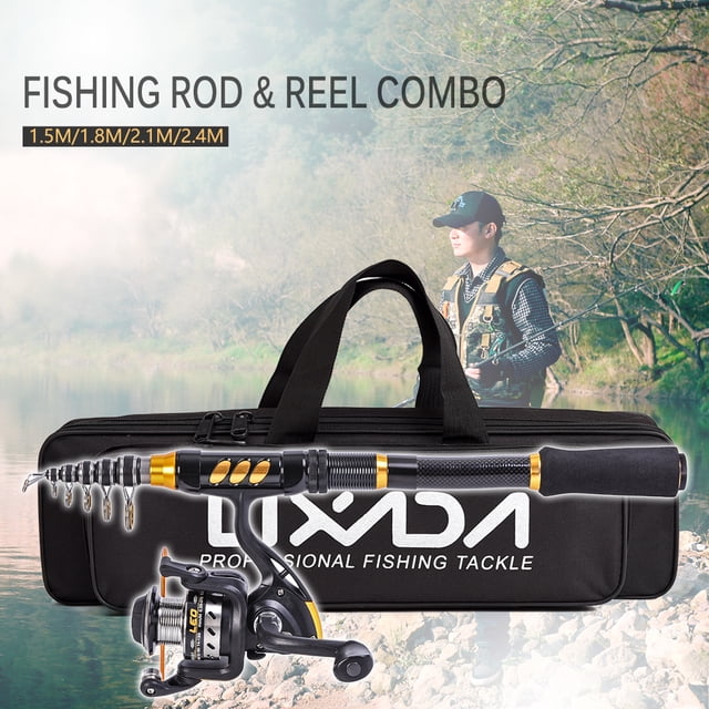 Pole Pack,Carbon Fiber Rod Lures Swivels Saltwater Combo Carbon Fiber Reel Combo Reel Line Lures Rod Reel Rod And Reel Line Lures Swivels Combo - Rod Siuke Jinmie