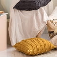 thumbnail image 2 of Linyer Cotton Linen Pillow Case Bohemian Solid Color Cushion Cover Indoor House Restaurant Sofa Decorative Pillowcase with Zipper Ginger 50x50cm, 2 of 8
