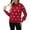 Red, variant on Xmyrz Fall Sweaters For Women Polka Dot Printing Long Sleeve Knit Casual Holiday Pullover Sweater Cute Sweaters