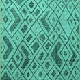 thumbnail image 1 of Ahgly Company Machine Washable Indoor Square Abstract Turquoise Blue Modern Area Rugs, 3' Square, 1 of 4