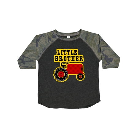 

Inktastic Red Tractor Little Brother Gift Toddler Boy Girl T-Shirt
