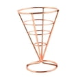 thumbnail image 1 of Soporte de alambre metálico para papas fritas, reutilizable, para conos Oro rosa, 1 of 9