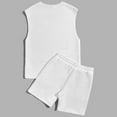 thumbnail image 5 of Mens Sets 2 Piece Outfits Shirt Fashion Summer Tracksuits Casual Set Sleeveless Tank and Shorts Set for Men, 5 of 7