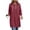 Wine, variant on Kezqiaxn Womens Hoodie Fashion Solid Color Side Slit Casual Long Sweatshirts Long Sleeve Drawstring Pullover Tops with Pockets