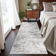 thumbnail image 4 of Washable 2x5 Hallway Runner Rug: Indoor Abstract Water Resistant Kitchen Entryway Rug Soft Living Room Bedroom Carpet Thin Low Pile Non Slip Floor Mat For Bathroom Laundry Room(2x5 Light/grey), 4 of 8