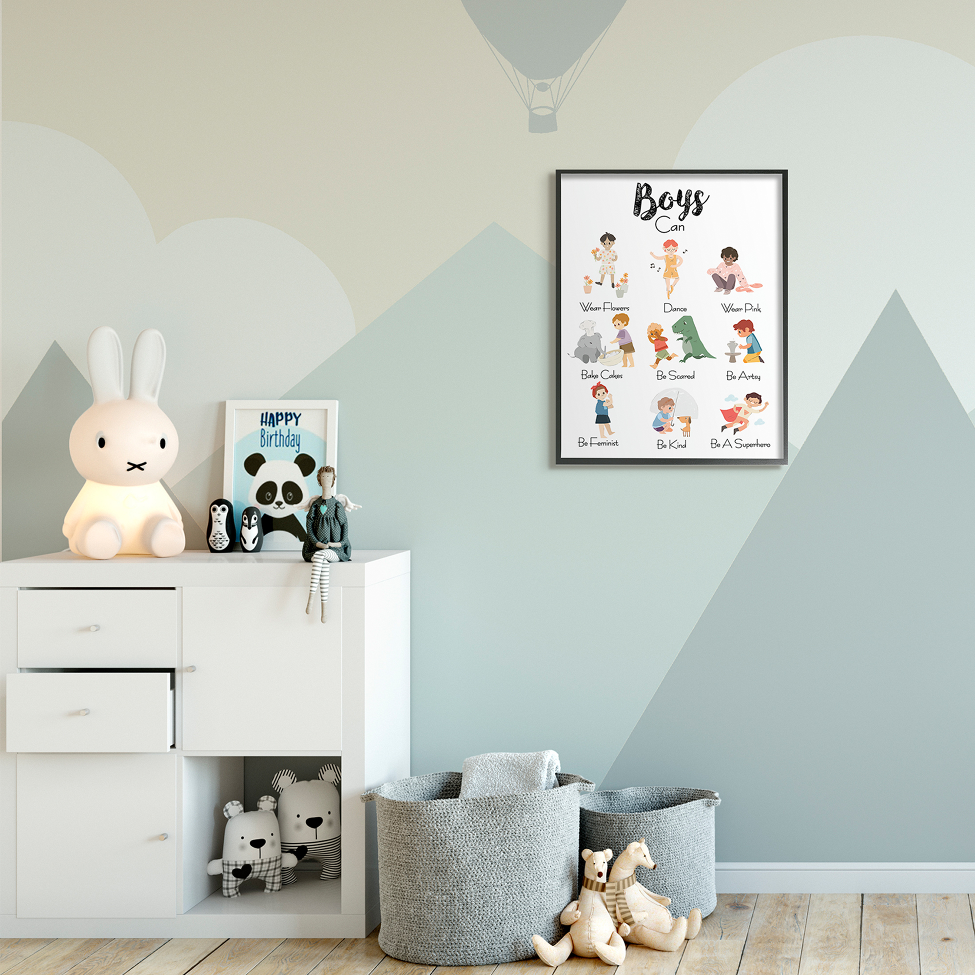 Stupell Industries Boys Can Phrase Inclusive Chart of Fun Activities Typography Painting Black Framed Art Print Wall Art, 24 x 30