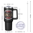 thumbnail image 2 of Uncle Gifts from Niece and Nephew - 40 Oz Tumbler Cup, Stainless Steel Thermal Insulated Mug with Lid Straw, Birthday Fathers Day Gift for Uncle Dad Grandpa, 2 of 5