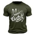 thumbnail image 2 of Camisa Casual de Cuello de la Tripulación de la Impresión de Pascua de Manga Corta de Verano Top Ligero de Poliéster para los Hombres, Camiseta de Manga Corta para el Uso Diario de Primavera Verano, 2 of 9