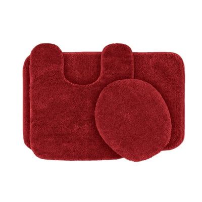 Buy 3 Piece Traditional Soft And Plush Washable Bath Rug Set Chili Pepper Red Garland Rugs Online In Turkey 24460355