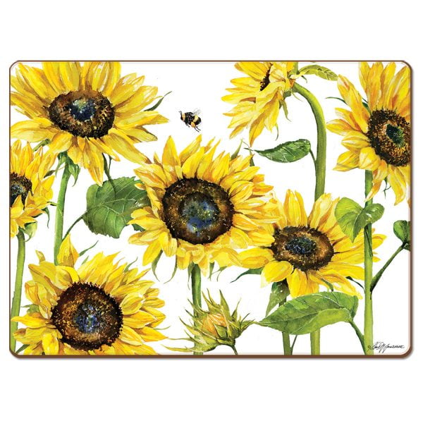 4 Cala Home Premium Hardboard Placemats Table Mats, Sunny Days