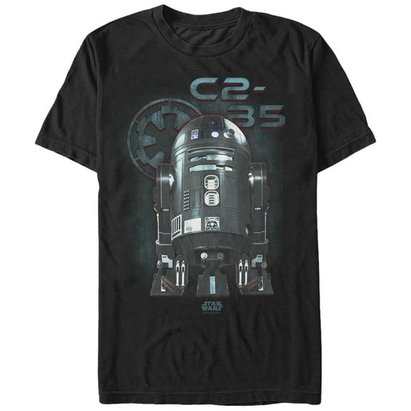 Men's Star Wars Rogue One C2-B5 Symbol  Graphic Tee Black Small