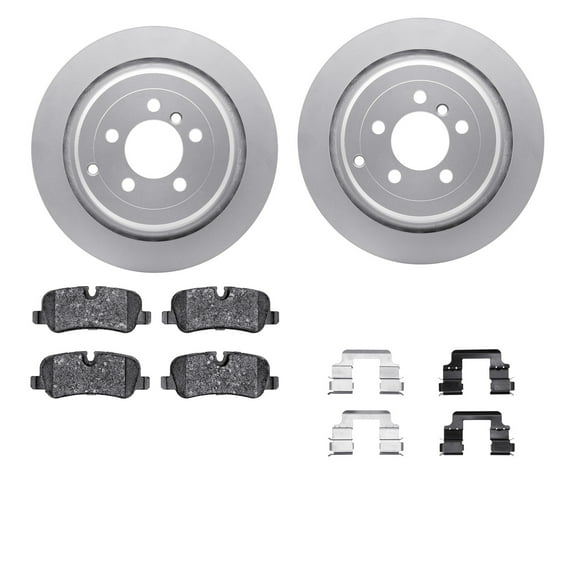 Dynamic Friction Company Rear Geospec Brake Rotors with 5000 Advanced Brake Pads includes Hardware 4512-11051