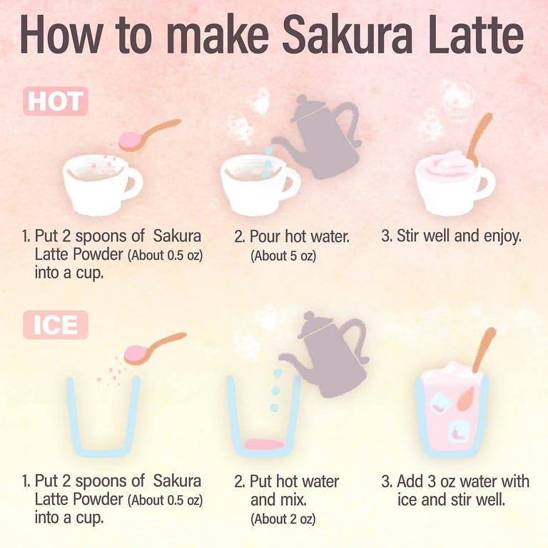 Yamasan Sakura Latte with Japanese Cherry Blossom, 3.5 oz