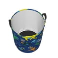 thumbnail image 3 of Balery Dinosaur In Space Round Laundry Basket with Handles Waterproof Freestanding Laundry Hamper for Clothes Toys in the Dorm and Family-Medium, 3 of 8