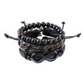 thumbnail image 2 of Men‘s Beaded Three/Five-Piece Set With Card Bracelet - 3/5pcs/set Brown, 2 of 6