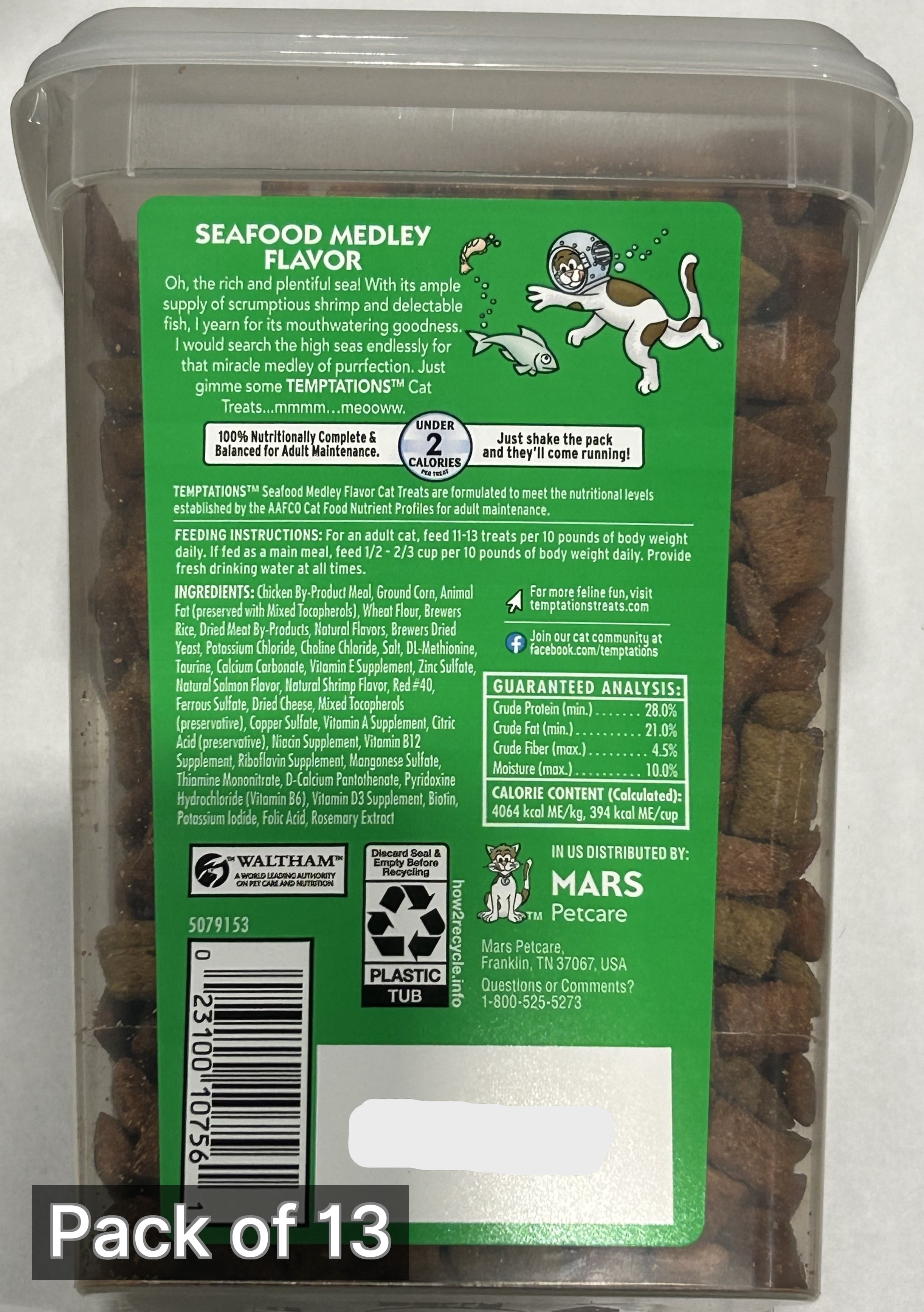 Temptations Seafood Medley Cat Treat 16 oz (Pack of 13)