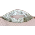 thumbnail image 6 of Women's Quilted Leather Weekender Travel Duffel Bag With Rose Gold Hardware - Large 22" Size - Cute Satin Inner Lining - Dusty Pink Bag, 6 of 6