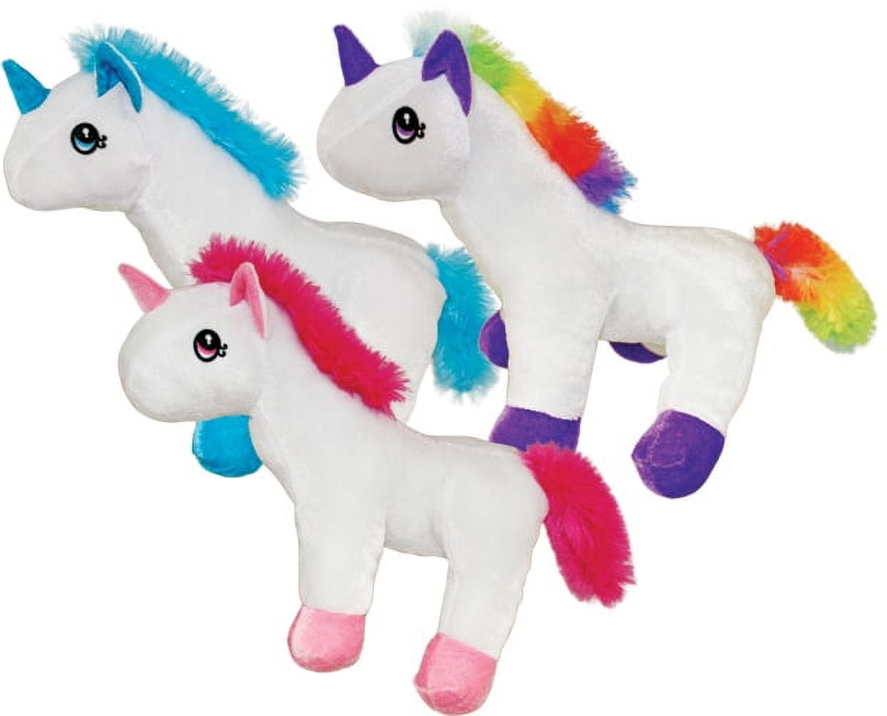 Plush Pal 12" Soft & Fluffy Unicorn Stuffed Animal Toy with Blue Tail and Mane