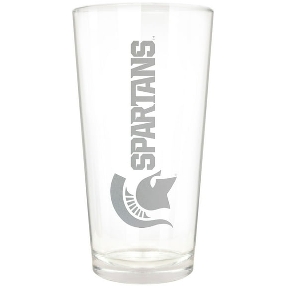 Michigan State Spartans Etched 16oz. Vertical Rally Cry Pint Glass