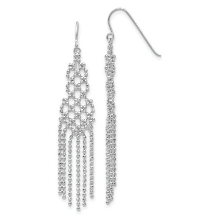 Saris And Things 14k White Gold Beaded Earrings 14k White Gold Beaded Earrings