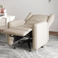 thumbnail image 6 of MUZZ Swivel Glider Push Back Recliner,Single Adjustable Reclining Chair with Breathable Durable Fabric for Living Room, Guest Room,Home Theater,Den,Office and Bedroom, Beige, 6 of 7