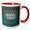 Red/White, variant on 3drose, Happy Purim, Stars of David, 11oz Mug