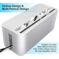 thumbnail image 2 of 3X Cable Management Box, ABS Cable Organizer Cord Hider Box, Computer Power Lines, Route Cables, und er Desk Power Strip, 2 of 7
