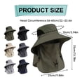 thumbnail image 1 of Full Coverage Sun Hat for Women Men, Wide Brim Outdoor Fishing Hat with Neck Flap & Face Cover, Breathable Lightweight Bucket Hat for Hiking Gardening Cycling Travel, 1 of 4