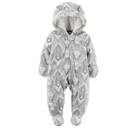Patagonia Baby Bunting - Carters Infant Boys Plush Gray Aztec Print Coverall Baby Bunting Pram