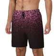 thumbnail image 2 of Uemuo Pink Glitter Sparkles A Pattern Mens Swim Trunks Quick Dry Board Shorts with Mesh Lining, Stretch Beach Shorts Quick Dry No-Chafing Board Shorts-3X-Large, 2 of 9