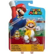 World of Nintendo Super Mario Cat Mario Action Figure [with Super Bell]