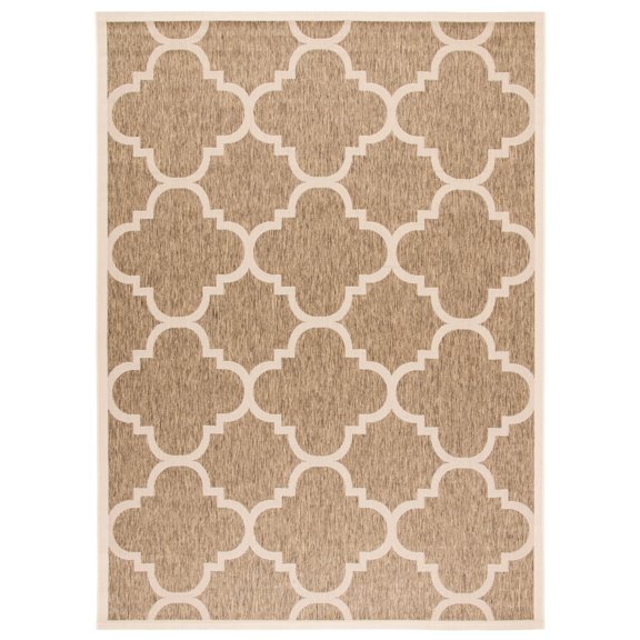 Safavieh Courtyard Becky Geometric Indoor/Outdoor Area Rug, Brown, 8' x 11'