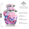 thumbnail image 2 of Blue Butterflies Urn for Human Ashes, Large Urns for Ashes Adult Female, Memorial Urn, Funeral Burial Urns for Ashes, Decorative Cremation Urns for Ashes Adult Male, Ashes Holder 10 Inch, 2 of 5