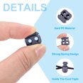 thumbnail image 3 of Uxcell Spring Cord Lock, Elastic Toggle Stopper Double Hole String Lock Fastener Slider End for Paracord, Camping Gray, 3 of 6