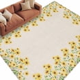 thumbnail image 2 of Area Rug for Living Room, Yellow Daisy Non-Slip Indoor Ex Large Carpet for Bedroom/Dining Room, Spring Summer Rustic Garden Floral Blossom Washable Low-Profile Rectangle Floor Runner Rugs - 8 x 10 Ft, 2 of 7
