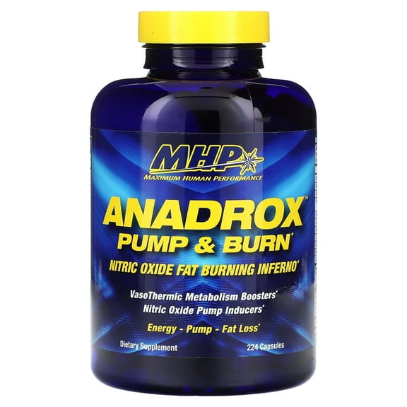 MHP Anadrox Pump & Burn, Nitric Oxide Fat Burning Inferno, 224 capsules