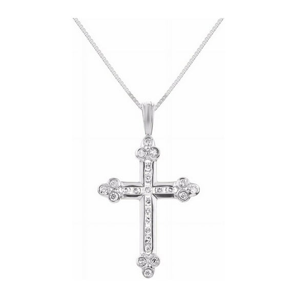 RYLOS Necklaces for Women 14KGold Diamond Cross Pendant Classic Diamond Cross Necklace with 18" Gold Chain Womens Jewelry Gold Necklaces For Women Diamond Necklaces for Women