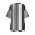 thumbnail image 4 of Hxshgdsn 2 Piece Lounge Set For Women Summer Soft Casual Oversized Striped Shirts Shorts Matching Outfit Clothes Loungewear Black 2Xl, 4 of 5