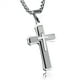 thumbnail image 1 of Colgante en forma de cruz OLEVS Steel Silver para hombre y mujer, 1 of 7