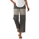 thumbnail image 2 of WILLBEST Pantalones Casuales para Mujer - Capri Holgado de Lino con Estampado Floral Bohemio, Rayas, Cintura Elástica y Cordón Ajustable para Relajarse y Actividades al Aire Libre. XXXL, 2 of 5