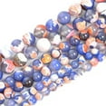 thumbnail image 3 of EOEMY Natural Stone Orange Fire Dragon Veins Agates Round Beads For Jewelry Making-H8610-6mm 60-62Pcs, 3 of 8
