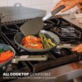 thumbnail image 4 of Thyme & Table 12-Piece Ceramic Non-Stick Cookware Set Granite Collection - Dusty Moss with Champagne, 4 of 10