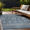 thumbnail image 4 of Beverly Rug Large Outdoor Rugs 8' x 10' Patio, Porch, Garden Azure and White, 4 of 9