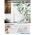 thumbnail image 3 of No Hook Shower Curtain with Snap in Liner,Spring Watercolor Eucalyptus Leaf Waterproof Bath Curtain Double Layers with See Through Top Window,Farm Ombre Green Leaves Hotel Shower Curtains 36x72in, 3 of 9