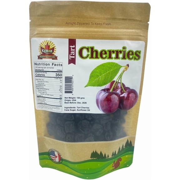 Kehar Foods Dried Cherries - 150g | Dried Cherries, Rich in Antioxidants & Fiber